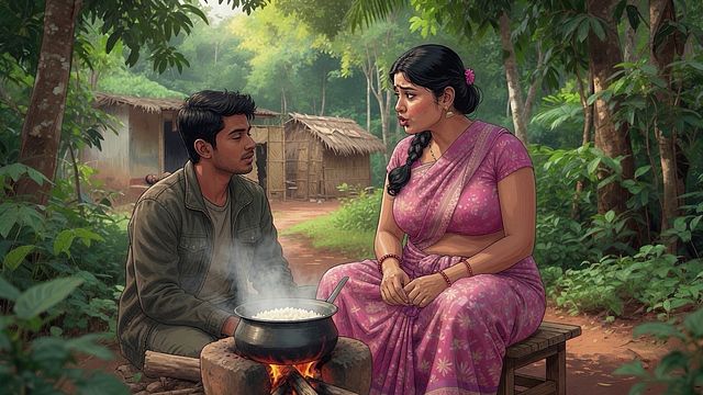 Lost in Forest & Fucked Horny Aunty